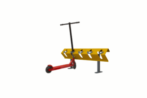 Borne trottinette Urbanic, stationnement sécurisé et design, idéal pour organiser et protéger les trottinettes en ville.