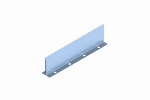 Joint de fractionnement en aluminium, résistant et durable, conçu pour absorber les dilatations et éviter les fissures dans les surfaces en béton.